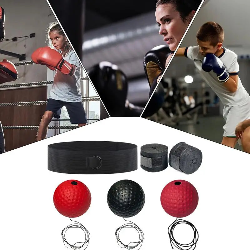 Boxing Reflex Ball Adult Boxing Equipment For Training Potable Head Boxing Ball For Beginner Hand-Eye Coordination Improvement